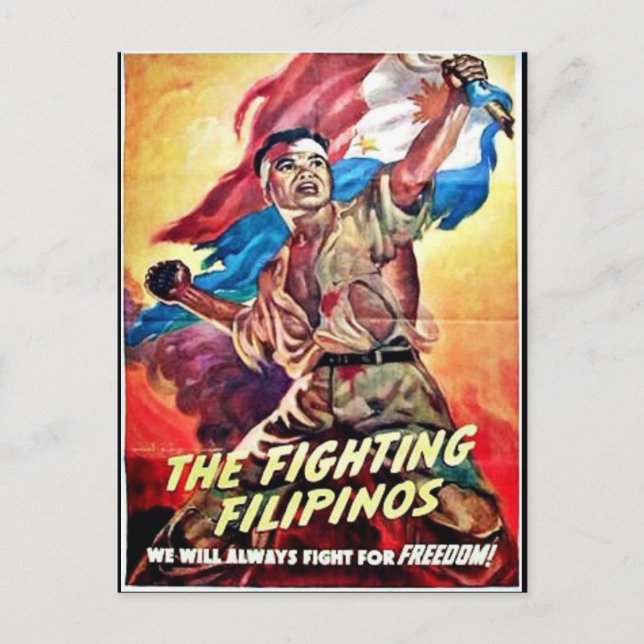 Carte Postale Le combat contre les Philippins (Devant)