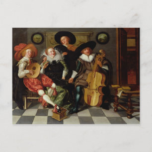 Carte Postale Le Concert (huile sur panneau)