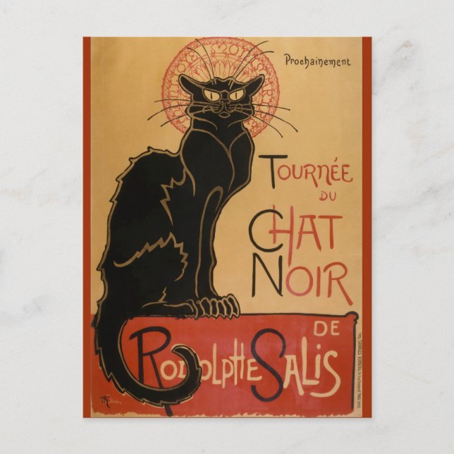 Carte Postale Le conversation Noir - Steinlen (Devant)