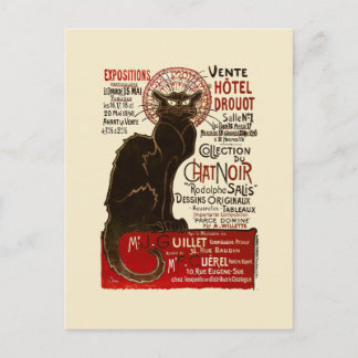 Carte Postale Le Conversation Noir, Vente Hôtel Drouot