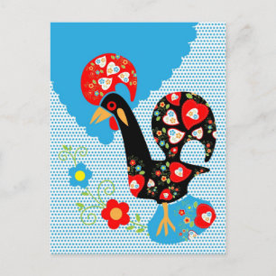 Carte Postale Le coq portugais de Barcelos