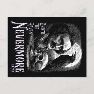 Carte Postale Le Corbeau Jamais Plus d'Edgar Allan Poe