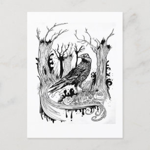 Carte Postale Le Corbeau noir
