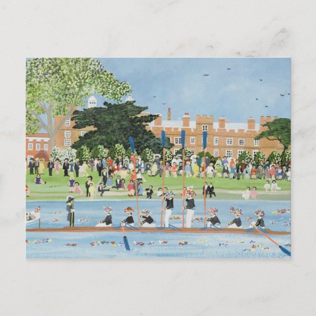 Carte Postale Le cortège des bateaux à l'université d'Eton (Devant)