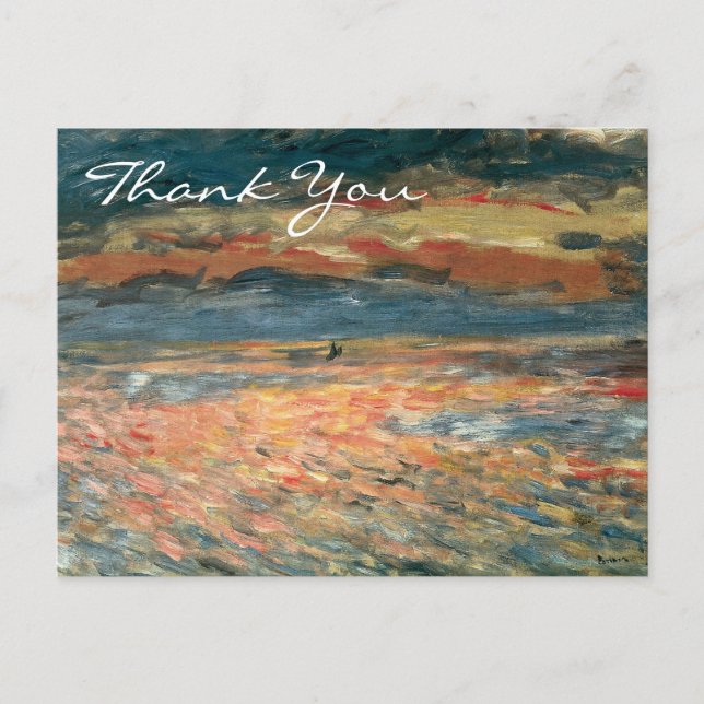 Carte Postale Le coucher de soleil de Renoir en mer (Devant)