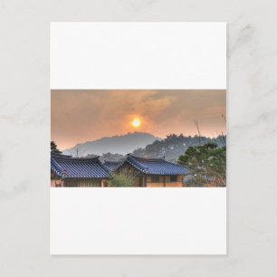 Carte Postale Le coucher de soleil en Asie