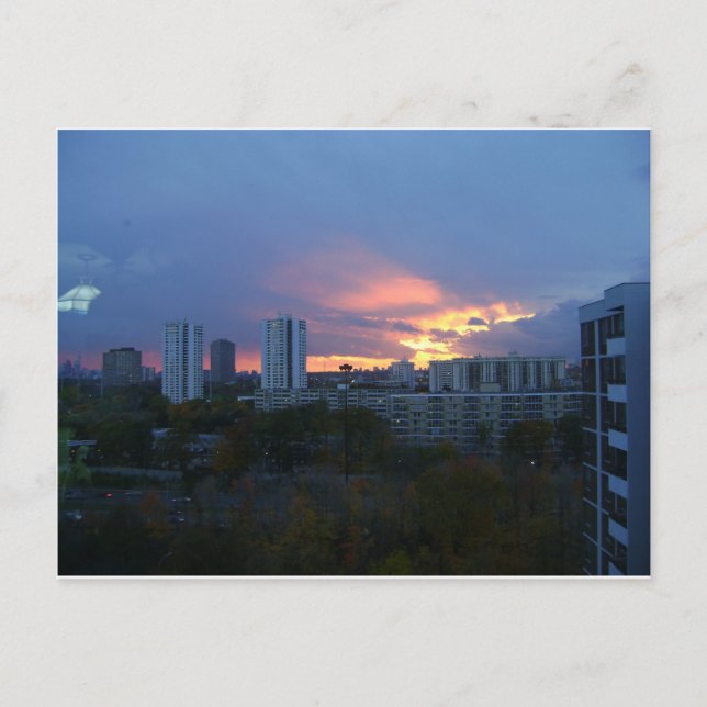 Carte Postale Le coucher du soleil de Toronto (Devant)