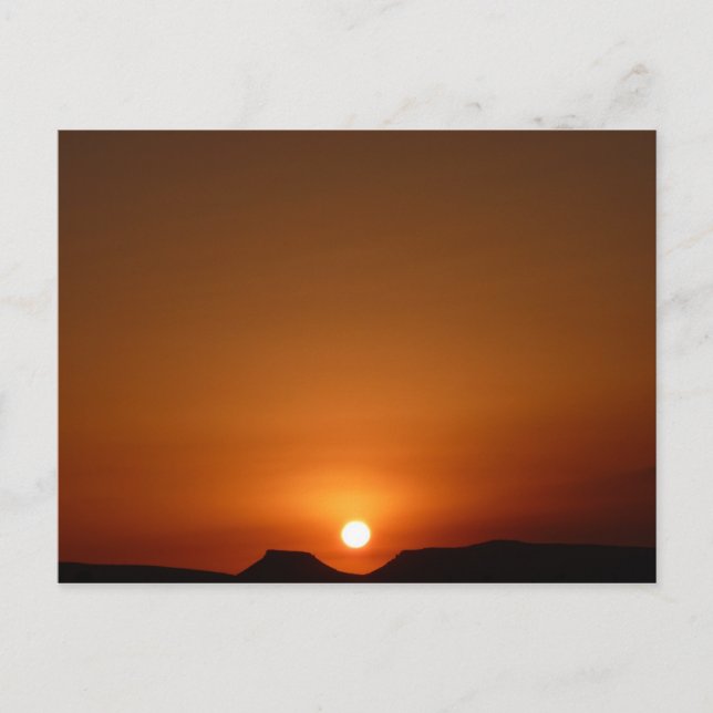 Carte Postale Le coucher du soleil du Sahara (Devant)