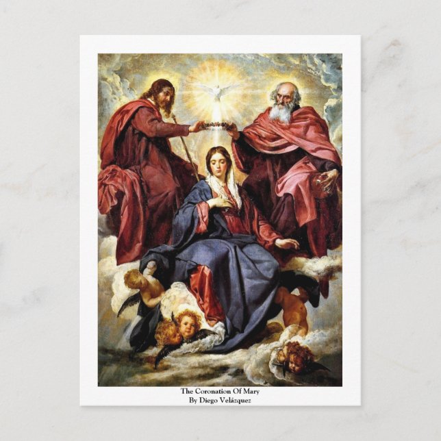 Carte Postale Le Couronnement De Marie Par Diego Velázquez (Devant)