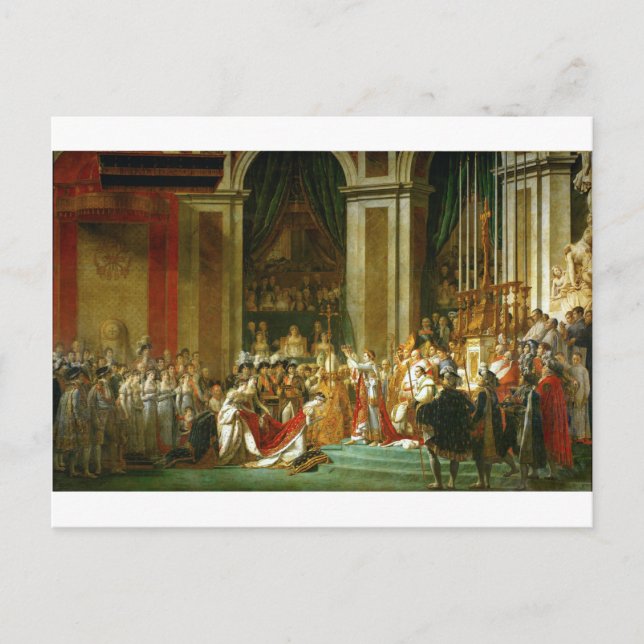 Carte Postale Le couronnement de Napoléon, Jacques-Louis David (Devant)