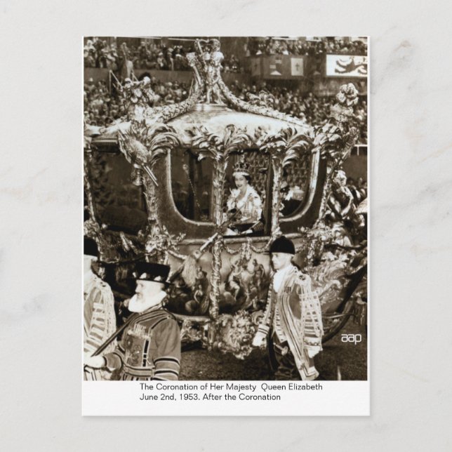 Carte Postale Le couronnement de S.M. la reine Elizabeth (Devant)