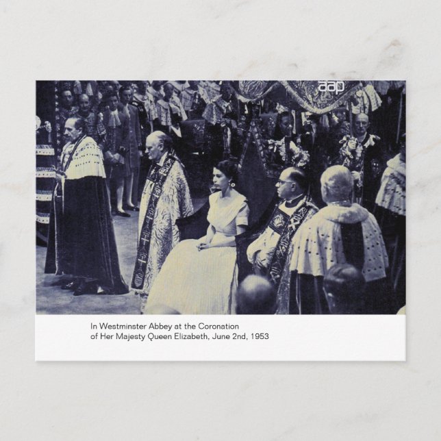 Carte Postale Le couronnement de S.M. Reine Elizabeth (Devant)