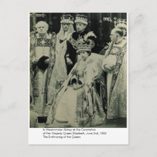 Carte Postale Le couronnement de S.M. Reine Elizabeth