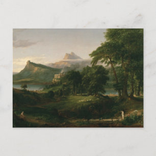 Carte Postale Le cours de l'Empire : L'Arcadien par Thomas Cole 