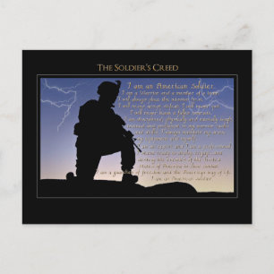 Carte Postale Le credo du soldat