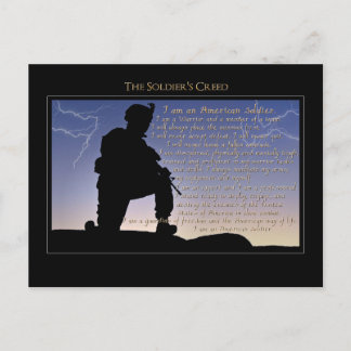 Carte Postale Le credo du soldat