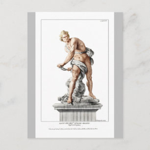 Carte Postale Le David de Bernini dans une gravure de Nicolas Do