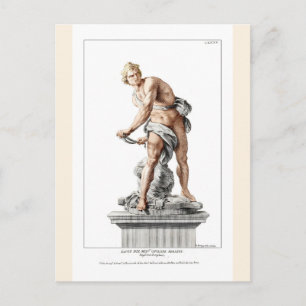 Carte Postale Le David de Bernini dans une gravure de Nicolas Do