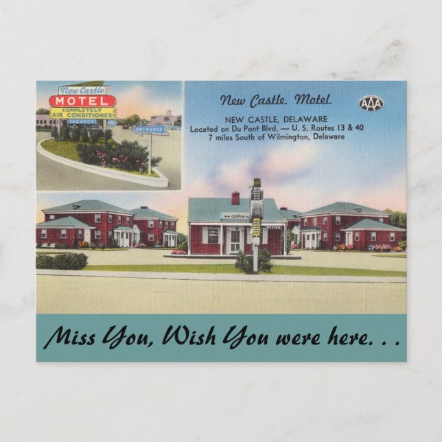 Carte Postale Le Delaware, nouveau motel de château (Devant)
