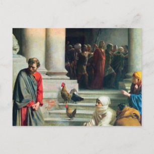 Carte Postale Le déni de Pierre par Carl Bloch