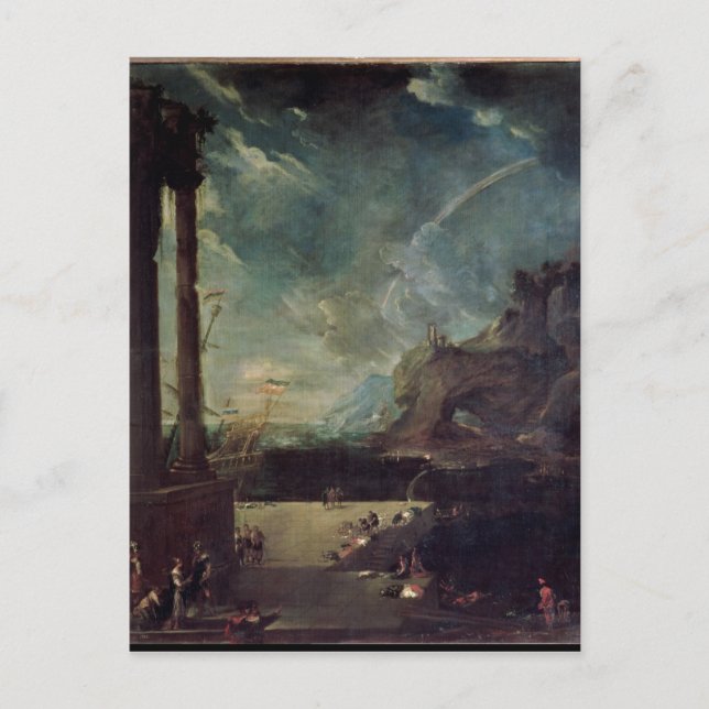 Carte Postale Le départ d'Aeneas de Carthage (Devant)