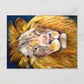 CARTE POSTALE LE DESSIN DE PASTEL DE CHALK LION D'OR