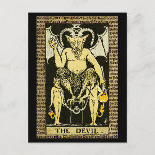 Carte Postale Le diable Tarot