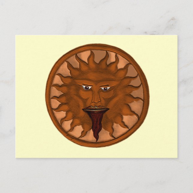 Carte Postale Le Dieu du Soleil (Ra) (Bronze) (Devant)