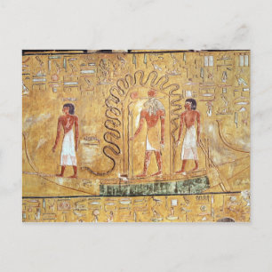 Carte Postale Le dieu solaire Ra dans son barque solaire