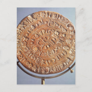 Carte Postale Le disque Phaistos, avec une signification inconnu