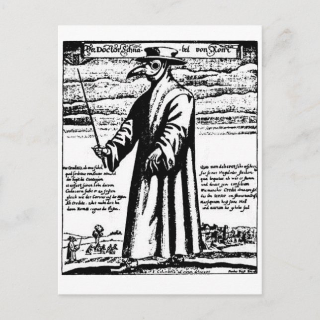 Carte Postale Le docteur de la peste. (Devant)