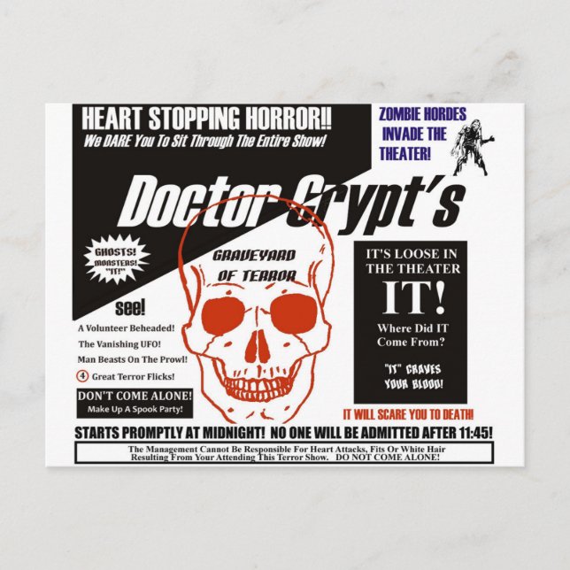 Carte Postale Le Dr Crypt's Spook (Devant)