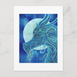 Carte Postale Le dragon bleu fantasy de Renee Lavoie