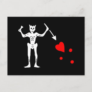 Carte Postale Le drapeau authentique de la Barbe Noire