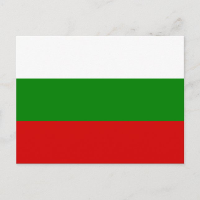 Carte Postale Le drapeau de la Bulgarie (Devant)