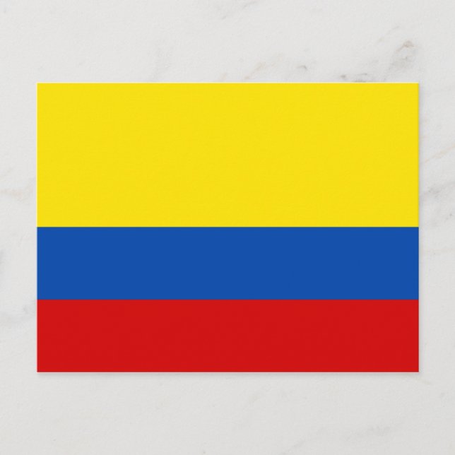 Carte Postale Le drapeau de la Colombie (Devant)