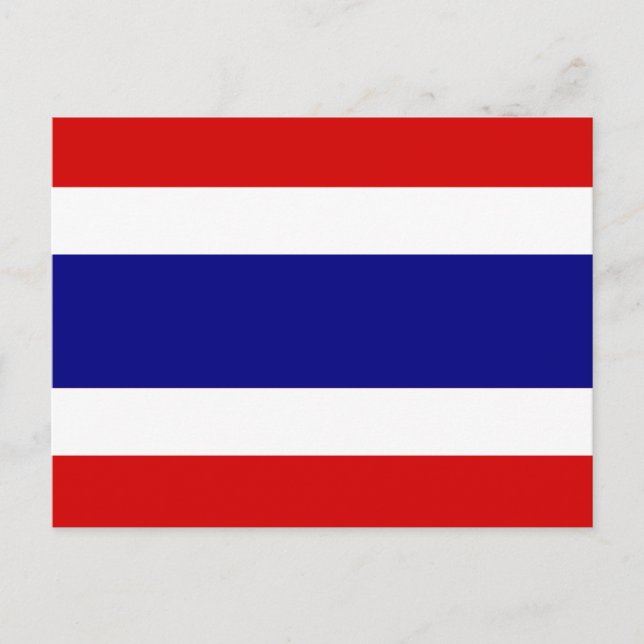 Carte Postale Le drapeau de la Thaïlande (Devant)