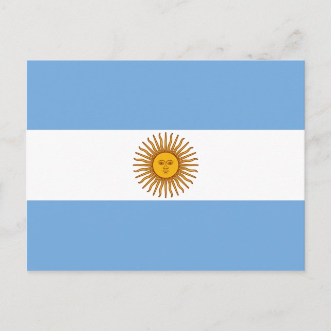 Carte Postale Le drapeau de l'Argentine (Devant)