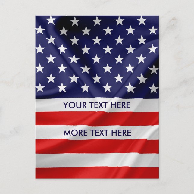 Carte Postale Le drapeau des États-Unis d'Amérique (Devant)