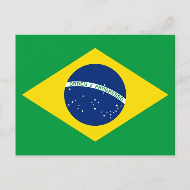 Carte Postale Le drapeau du Brésil (Devant)