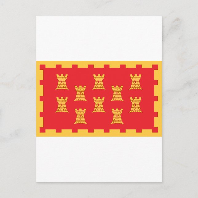 Carte Postale Le drapeau du comté du Grand Manchester (Devant)