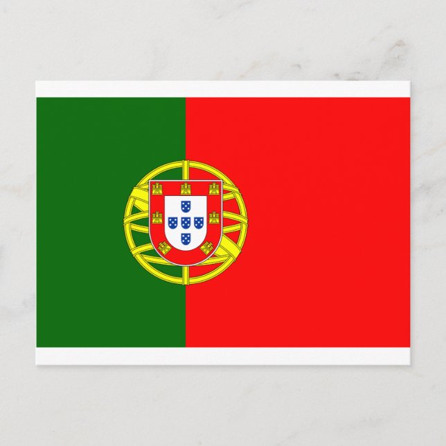 Carte Postale Le drapeau du Portugal (Bandeira de Portugal) (Devant)