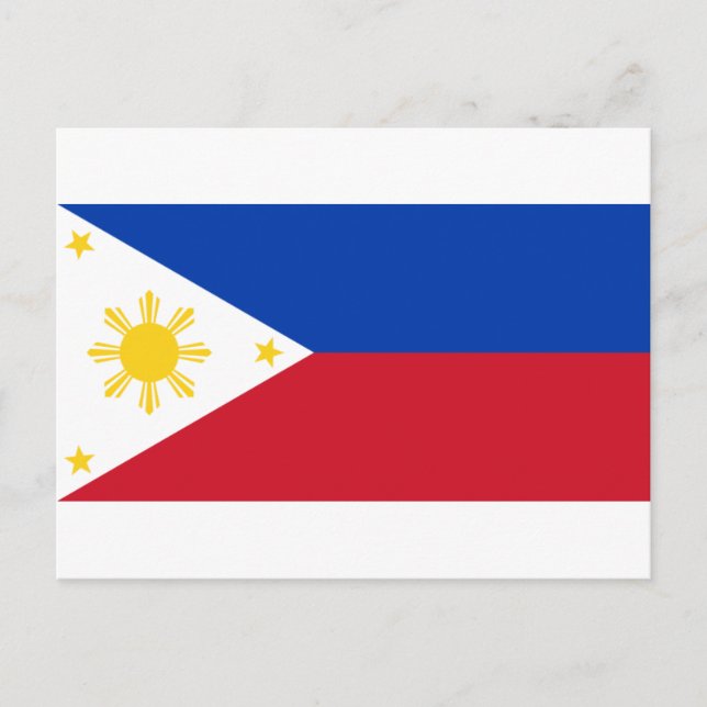 Carte Postale Le drapeau philippin (Devant)