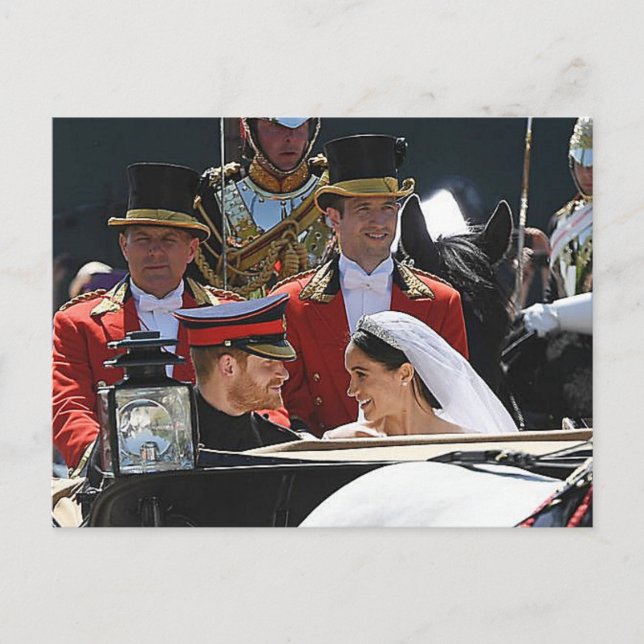 Carte Postale Le duc et la duchesse de Sussex ferment (Devant)