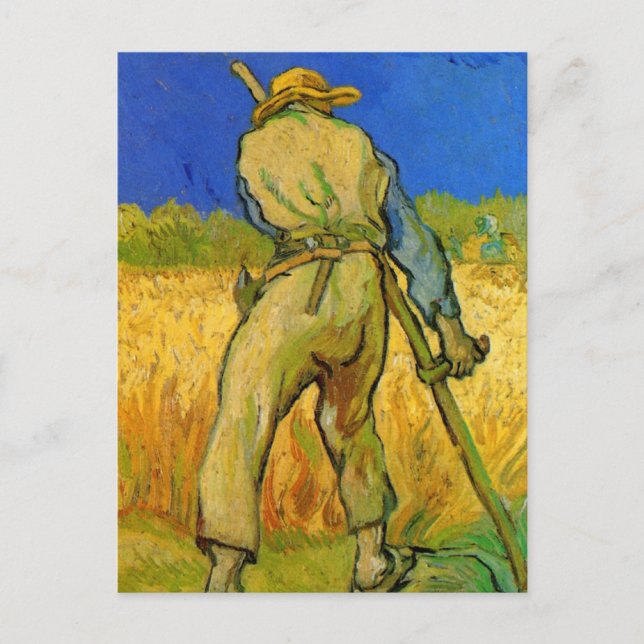 Carte Postale Le Faucheur (d'après Millet) par Vincent van Gogh (Devant)