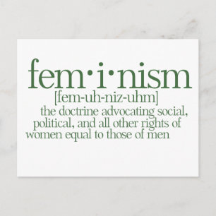 Carte Postale Le féminisme défini