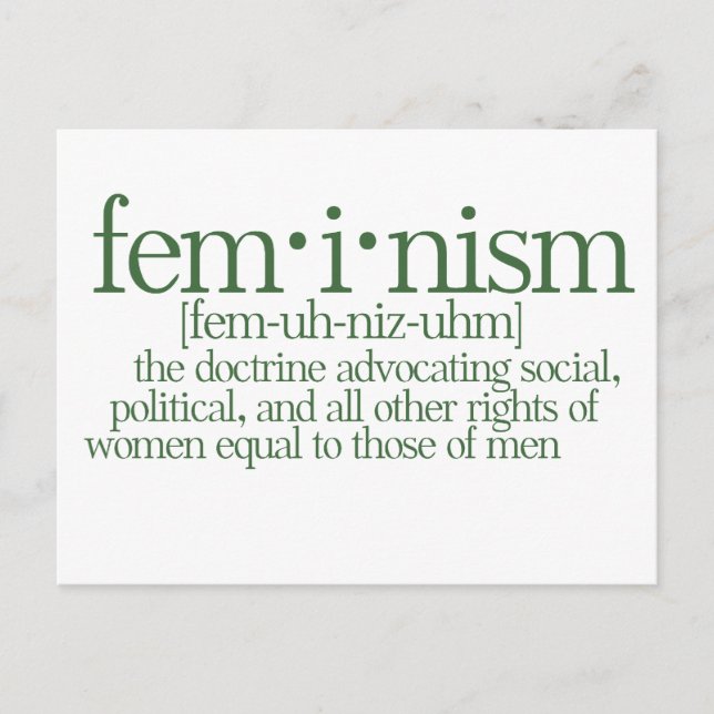 Carte Postale Le féminisme défini (Devant)