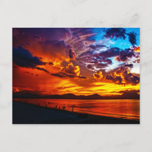 Carte Postale Le feu dans le ciel