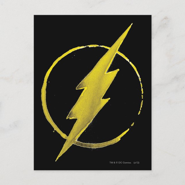 Carte Postale Le Flash | Emblème de la poitrine jaune (Devant)
