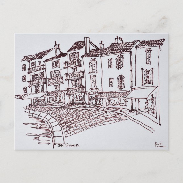 Carte Postale Le front de mer de Saint-Tropez | Saint-Tropez, Fr (Devant)